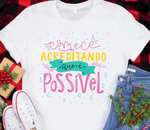 Camiseta Frase Acredite