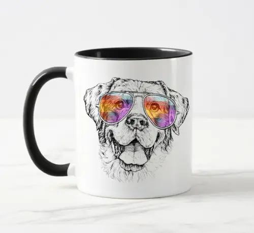 Caneca Porcelana Golden Retriever