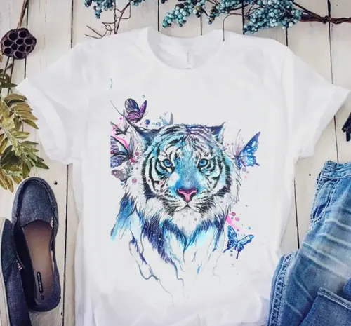 Camiseta Tigre Colorido