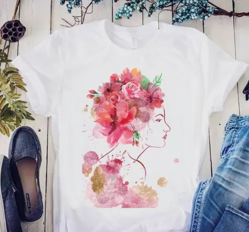 Camiseta Mulher Floral