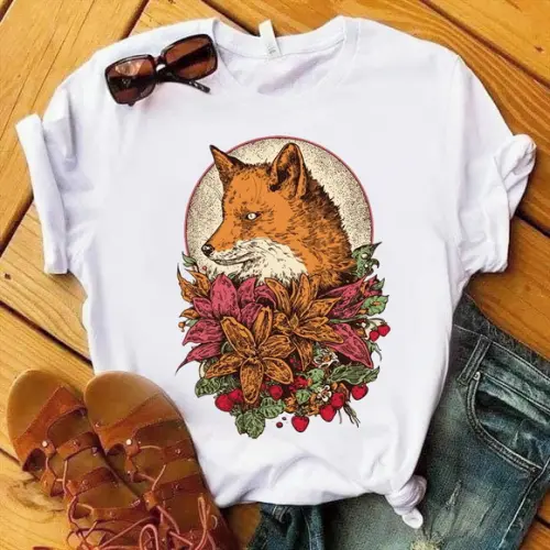 Camiseta Raposa Floral