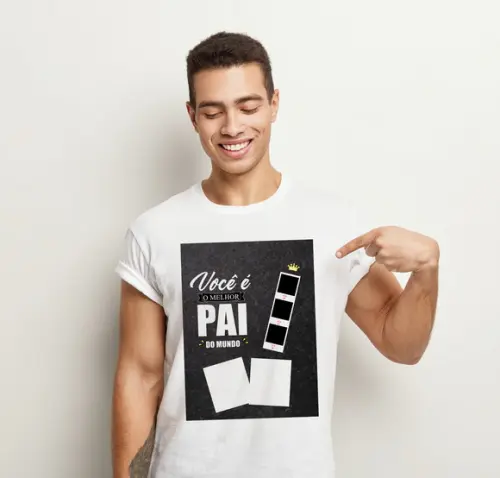 Camiseta Dia Dos Pais Você É O Melhor Pai Do Mundo