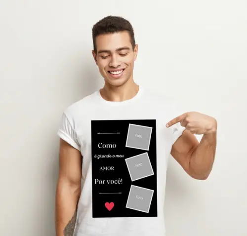Camiseta Dia Dos Pais Personalizada Com Foto