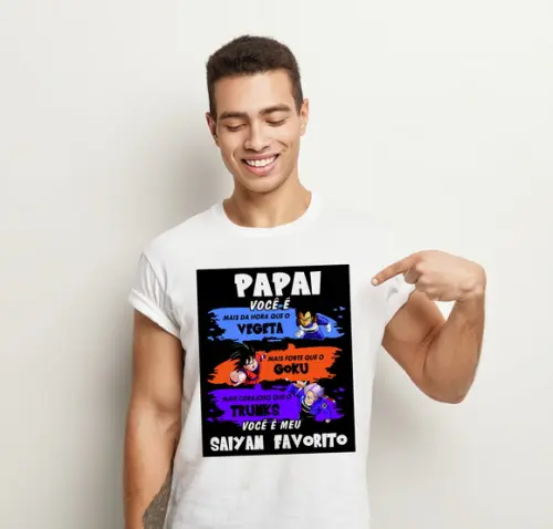 Camiseta Dia Dos Pais Anime