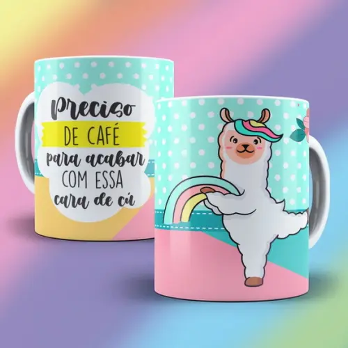 Caneca Divertida Preciso de Café