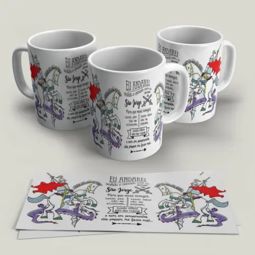 Caneca Porcelana São Jorge