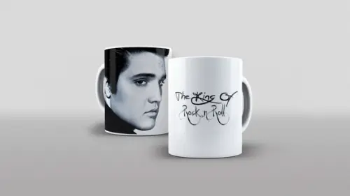 Caneca Porcelana Rock Elvis Presley