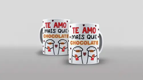 Caneca Dia dos Namorados Te Amo Mais Que Chocolate