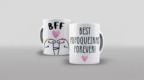 Caneca Porcelana Divertida Amizade