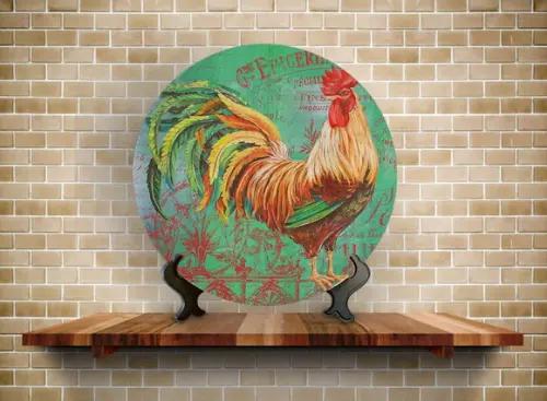 Prato Decorativo Galo Português