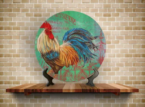 Prato Decorativo Galo Português