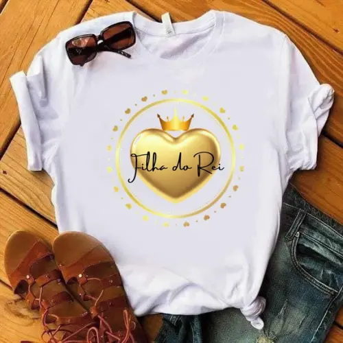 Camiseta Religiosa Sou Filha do Rei
