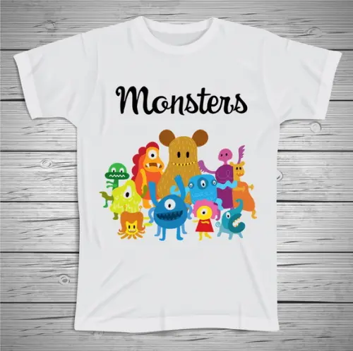 Camiseta Infantil Monstros
