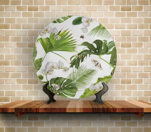 Prato Decorativo Folhas