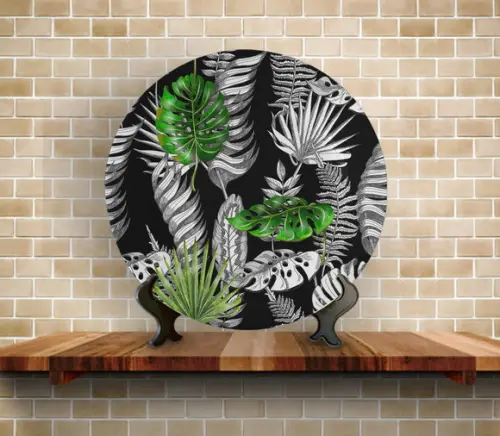 Prato Decorativo Folhas