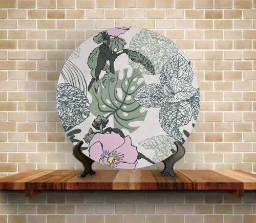Prato Decorativo Folhas