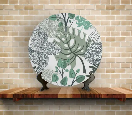 Prato Decorativo Folhas