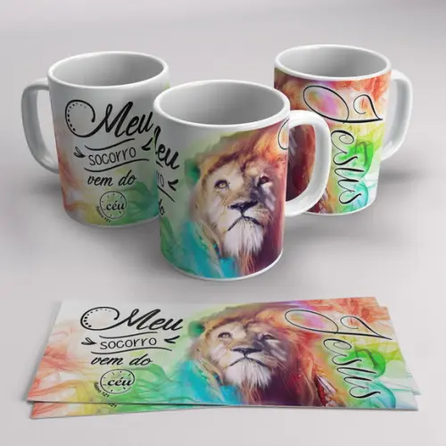 Caneca Porcelana Leão de Judá
