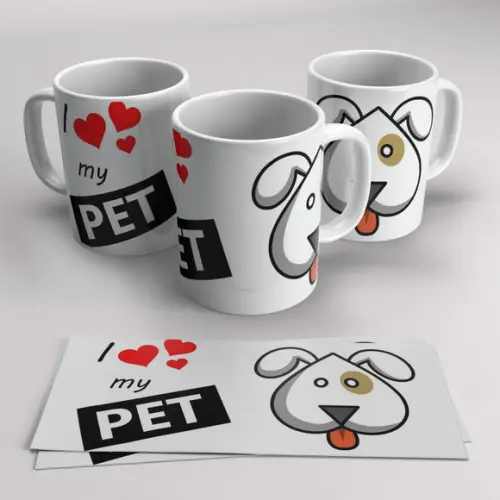 Caneca Porcelana I Love My Pet