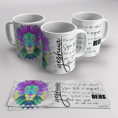 Caneca Porcelana Leão de Judá