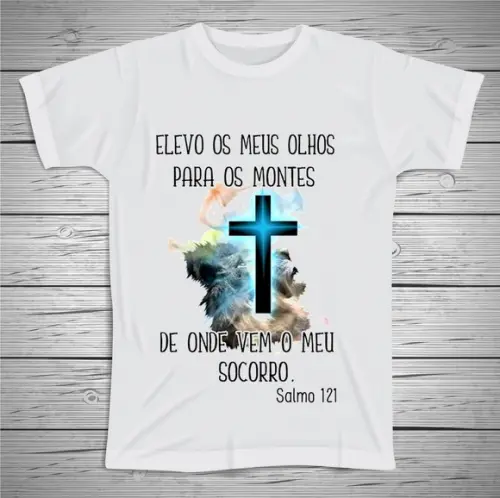 Camiseta Religiosa Elevo Meus Olhos