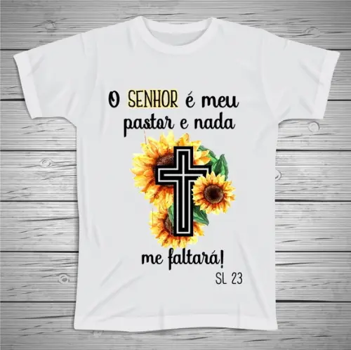 Camiseta Religiosa O Senhor é Meu Pastor