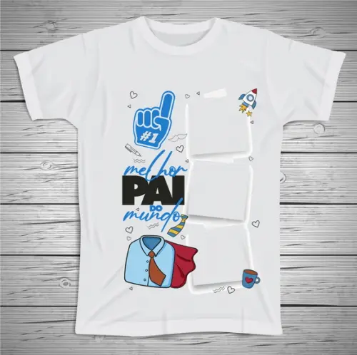 Camiseta Dia dos Pais Personalizada com Foto