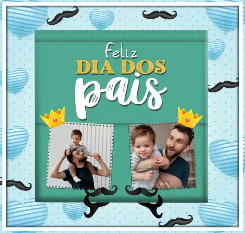 Azulejo Decorativo Feliz Dia dos Pais com Foto