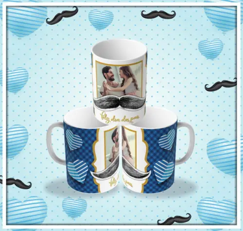 Caneca Feliz Dia dos Pais com foto