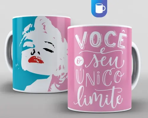 Caneca Porcelana Marilyn Monroe