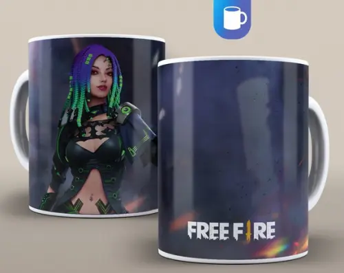 Caneca Porcelana Free Fire