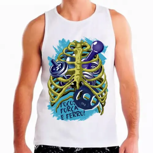 Camiseta Regata Foco Força e Ferro