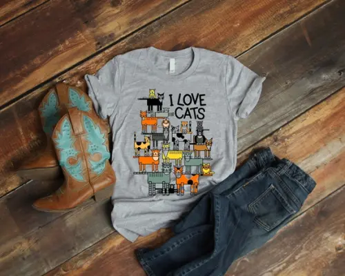 Camiseta I Love Cats