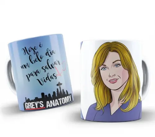 Caneca Porcelana Greys Anatomy