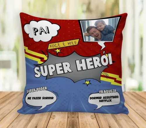 Almofada Pai Super Heroi