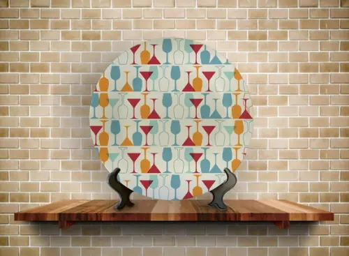 Prato Decorativo Vinho