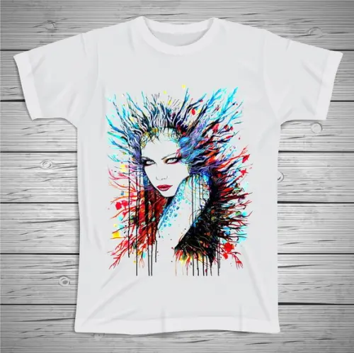 Camiseta Feminina Mulher Colorida