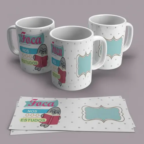 Caneca Porcelana Foca nos Estudos