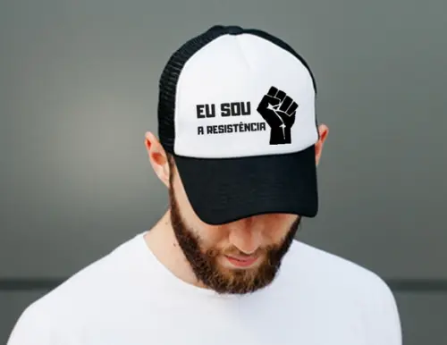 Boné Trucker Eu Sou Resistência