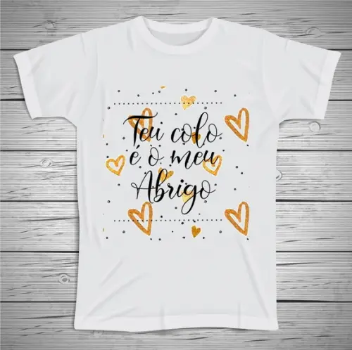 Camiseta Teu Colo é Meu Abrigo