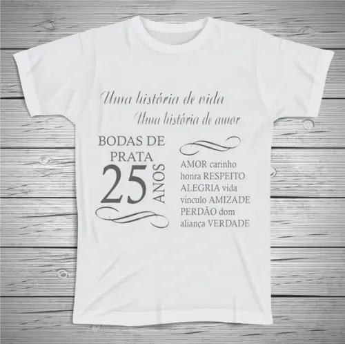 Camiseta Bodas de Prata