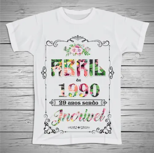 Camiseta 29 anos sendo incrivel