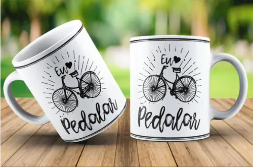 Caneca Eu Amo Pedalar
