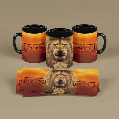 Caneca Porcelana Rei Leão