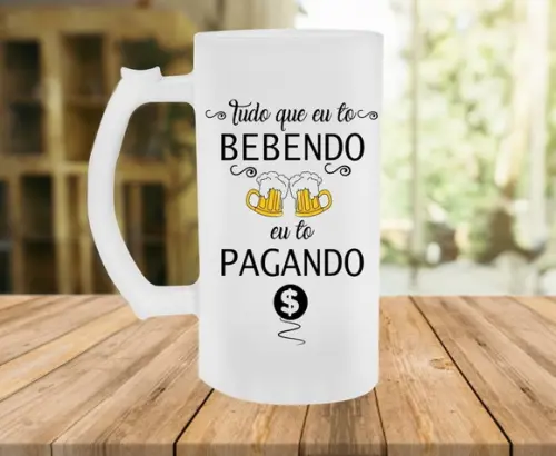 Caneca de chopp Tudo Que To Bebendo