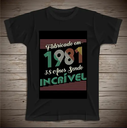 Camiseta Fabricado em 1981