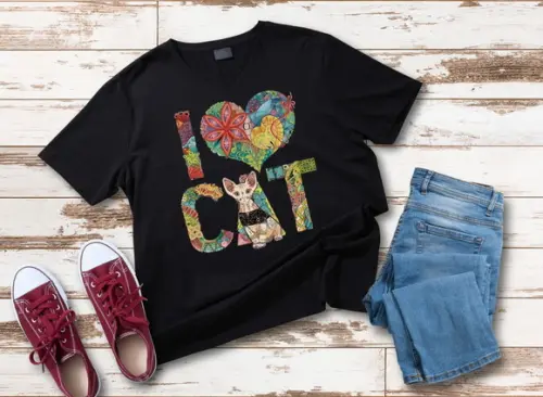 Camiseta I Love Cat