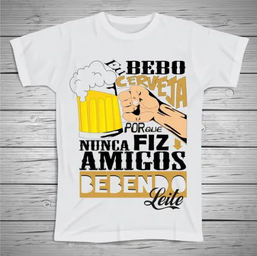 Camiseta Bebo Cerveja