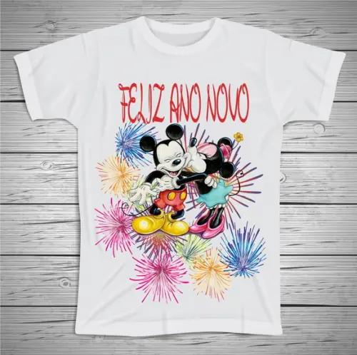 Camiseta Ano Novo Mickey