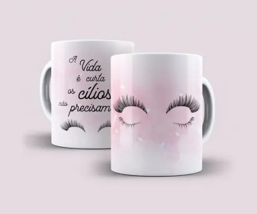 Caneca Porcelana A Vida É Curta